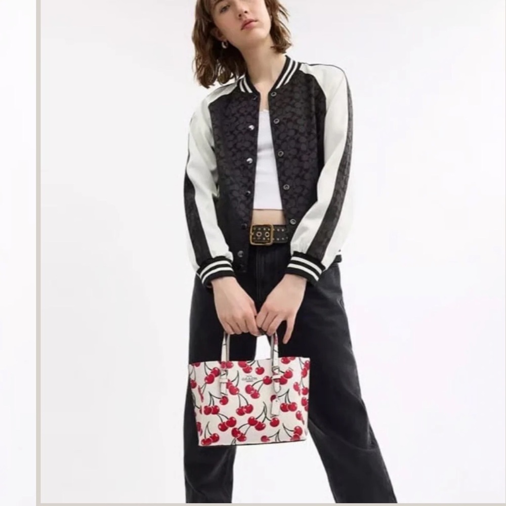 MOLLIE TOTE BAG 25 WITH CHERRY PRINT
Color: SV/Chalk Multi - Picture 9 of 16